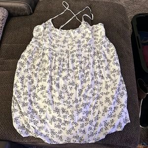 Black and white floral dress.